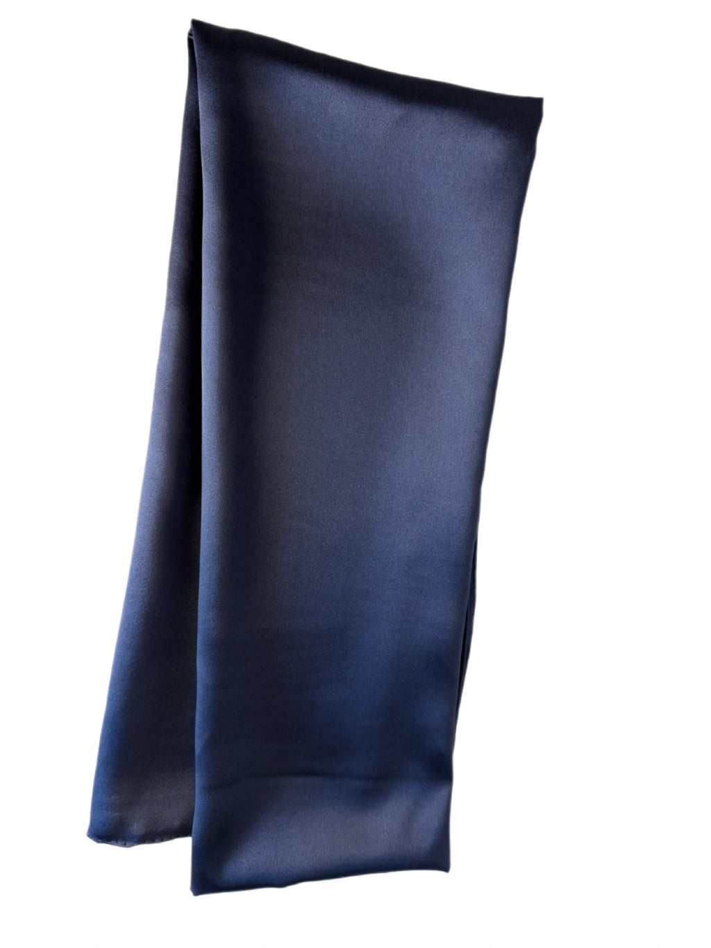 Silk Rectangle Scarf — 19mm | Core Collection (Navy Blue & Emerald Green)