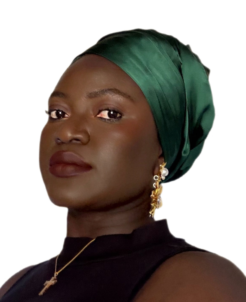 Silk Rectangle Scarf — 19mm | Core Collection (Navy Blue & Emerald Green)