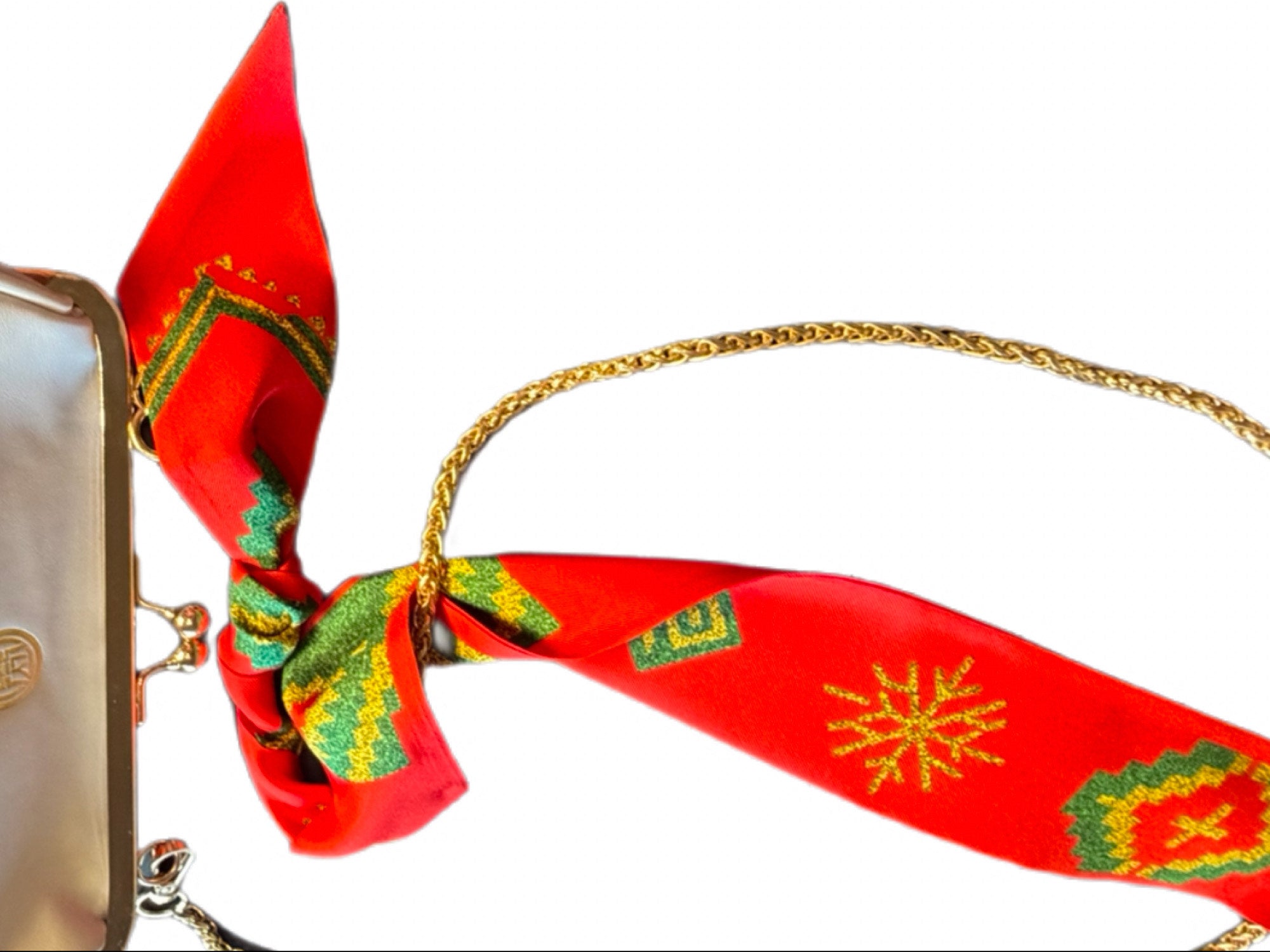 Limited Edition Christmas Silk Twilly Print Scarf