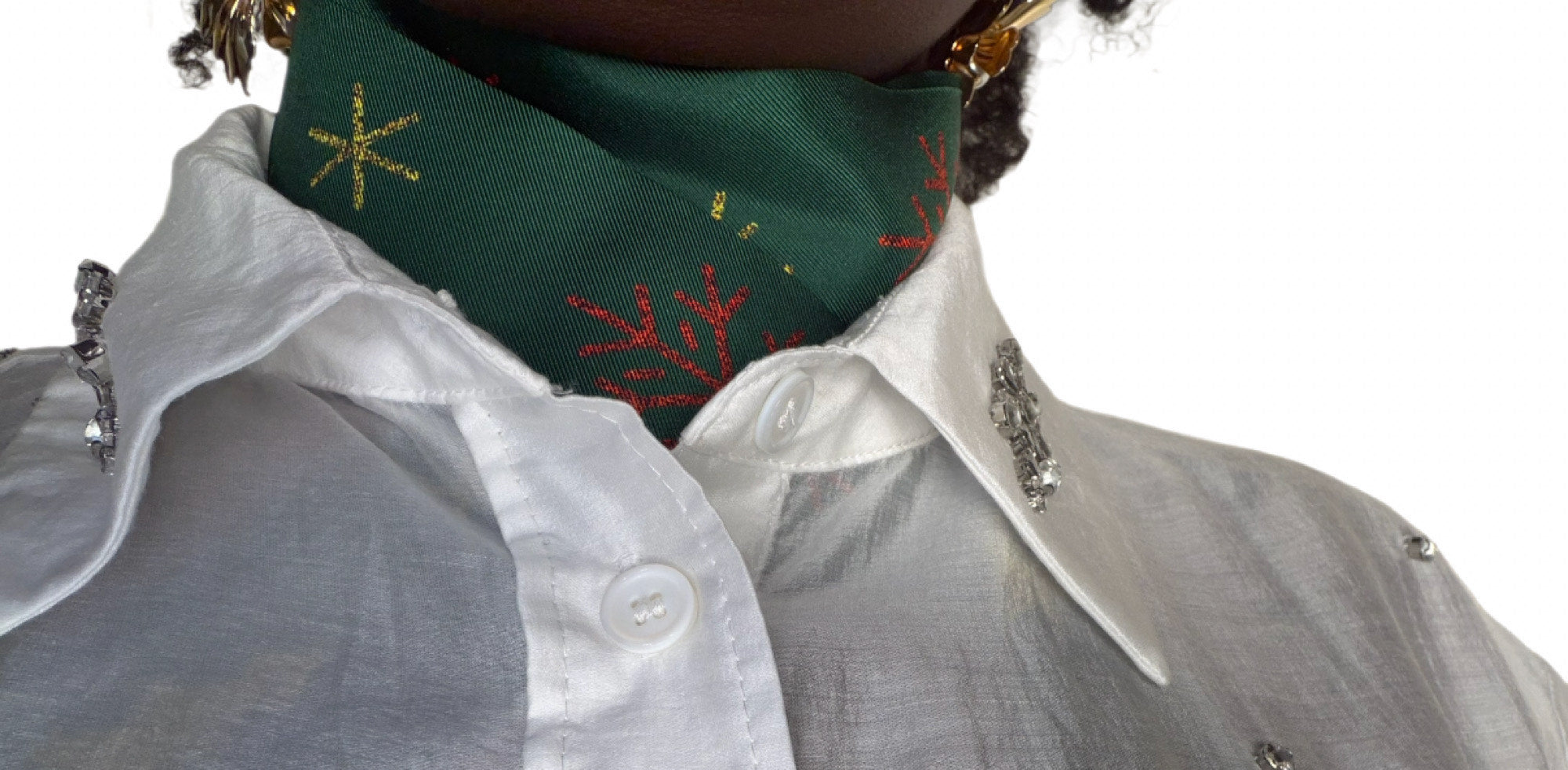 Limited Edition Christmas Silk Twilly Print Scarf