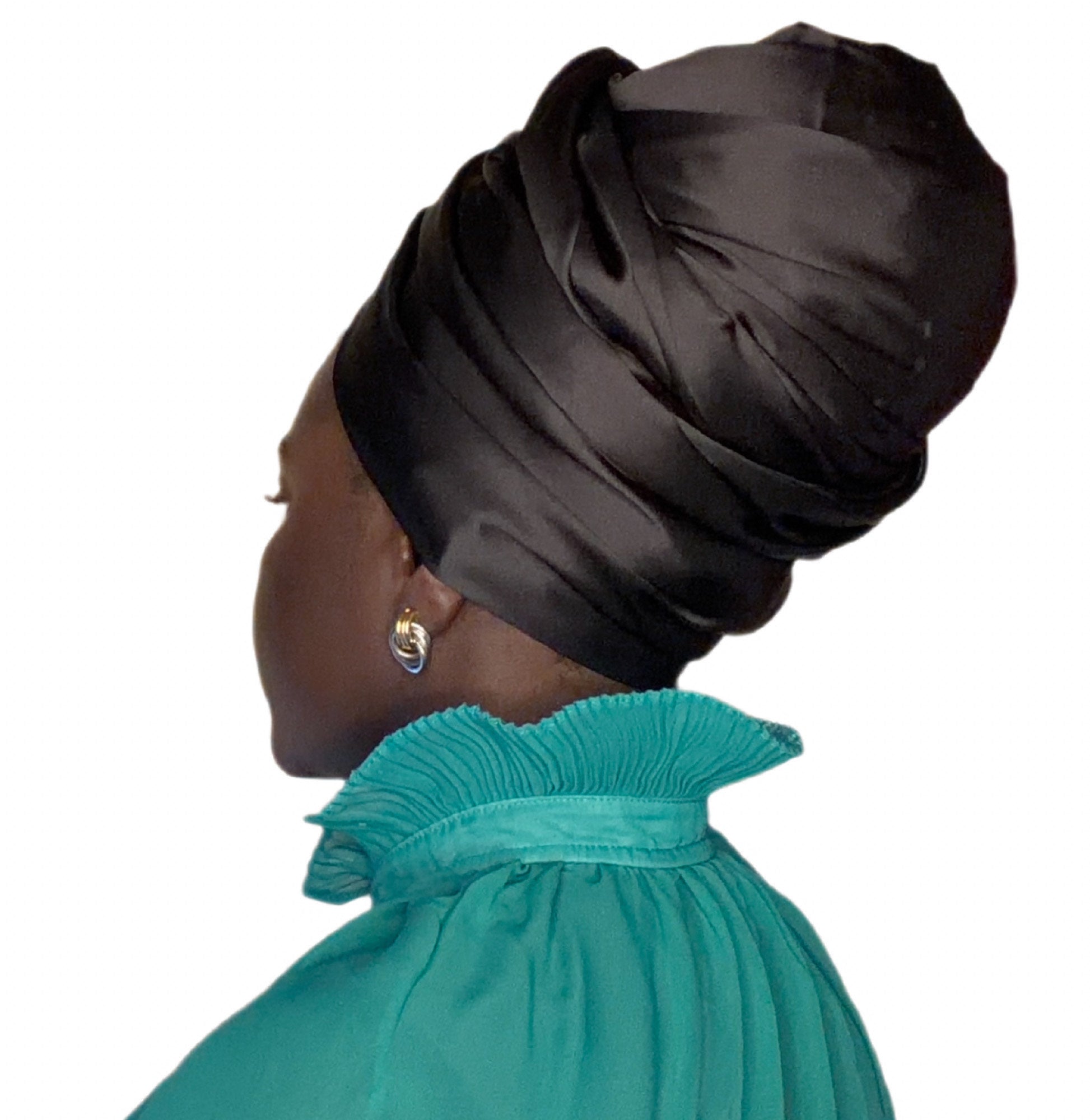 Black 22mm Mulberry Silk Scarf — Signature Edition