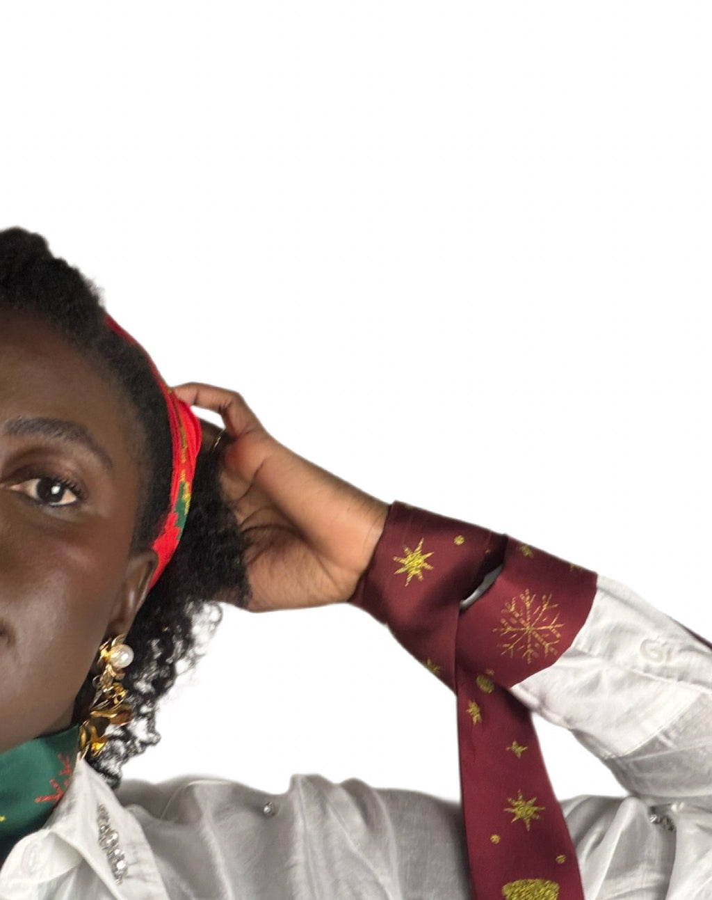 Limited Edition Christmas Silk Twilly Print Scarf