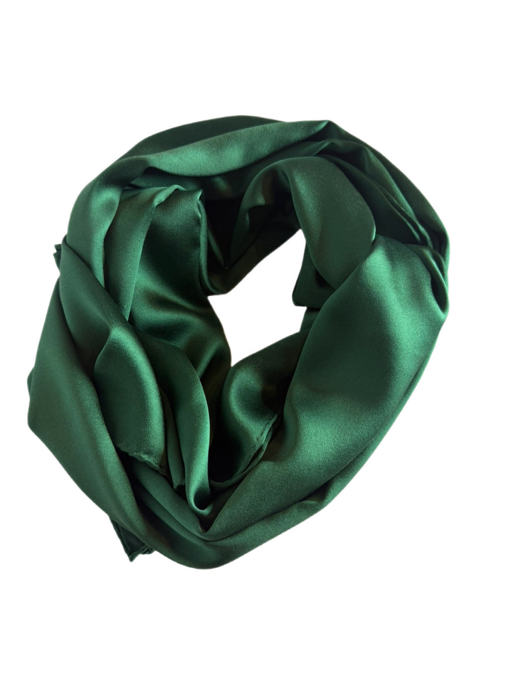 Silk Rectangle Scarf — 19mm | Core Collection (Navy Blue & Emerald Green)